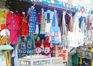 A small stall selling handicrafts